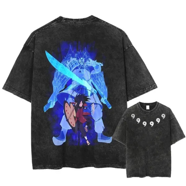 Design Naruto Sasuke Susanoo Oversized T-Shirt Black - 1