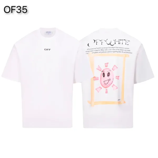 Off-White Mona Lisa Tape Print T-Shirt White and Black - 33