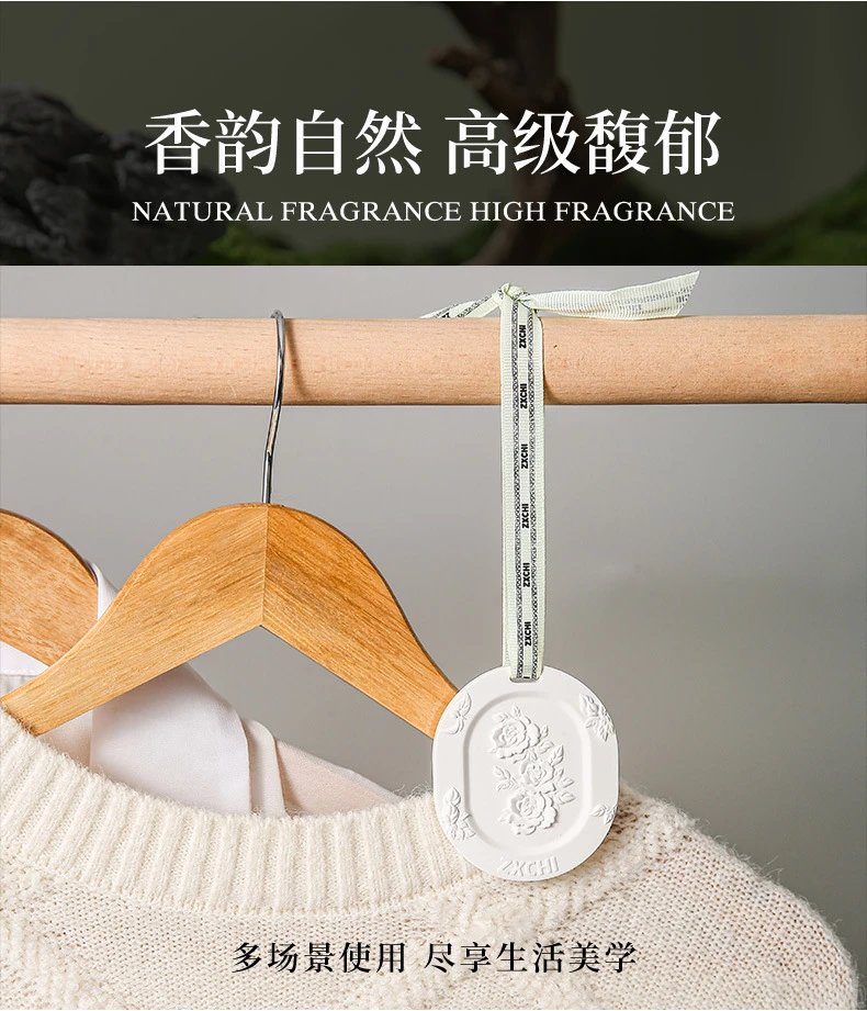 Design ZXCCHI Rose Embossed Ceramic Diffuser White Perfume - 16