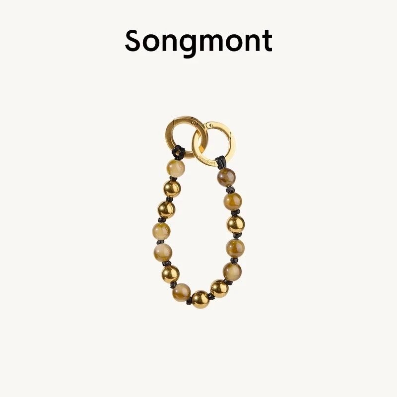 Design Songmont Beaded Bracelet Gold-Tone Stone Beads Bracelet Jewelry