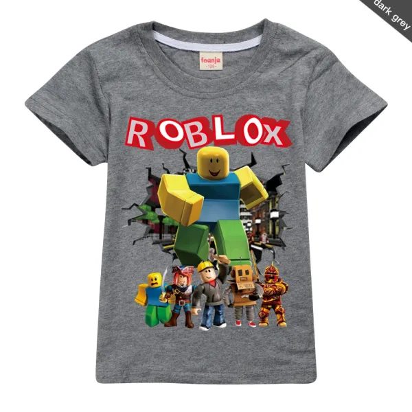 Design Roblox Character Collage Gray T-Shirt T-Shirts - 15