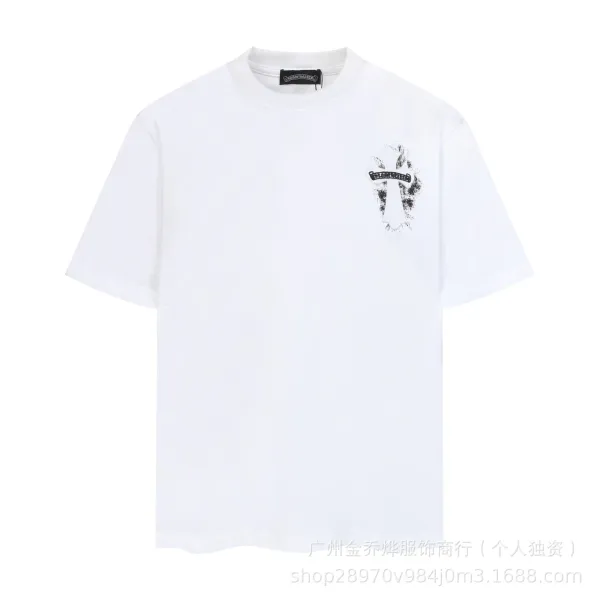 Chrome Hearts Embroidered Circle Logo White T-Shirt - 20