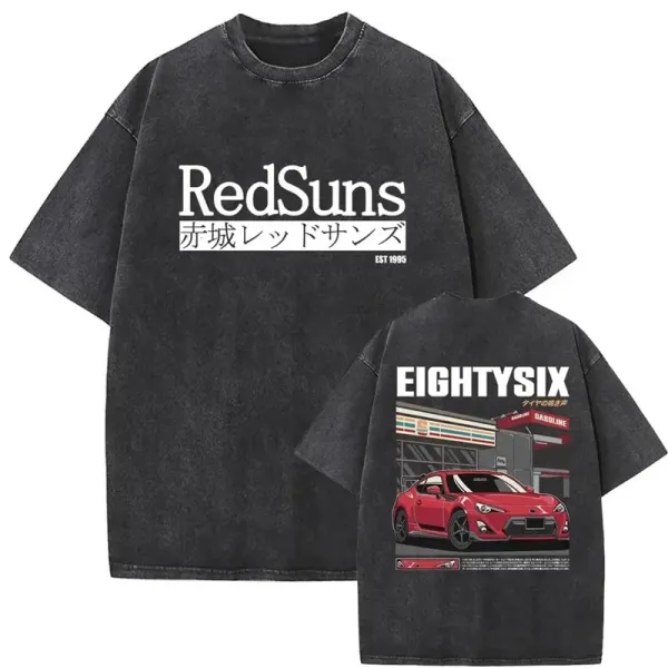 Design RedSuns x Eightysix Vintage Washed Black T-Shirt T-Shirts - 1