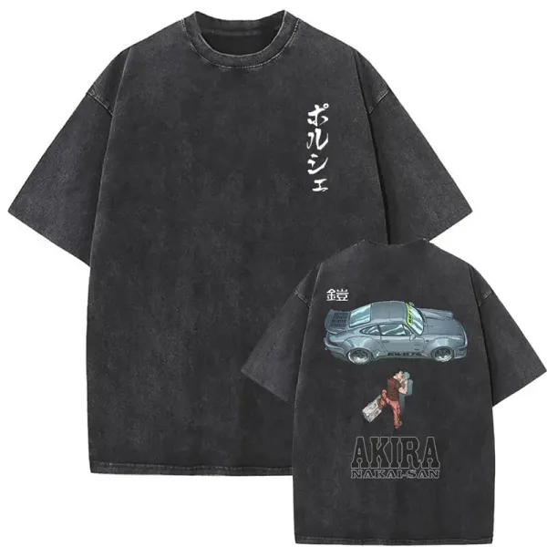 Design Akira Nakaisan Graphic Washed Black T-Shirt - 1