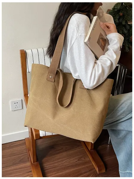 Design Canvas Tote Bag Olive Green Tote Bag - 27