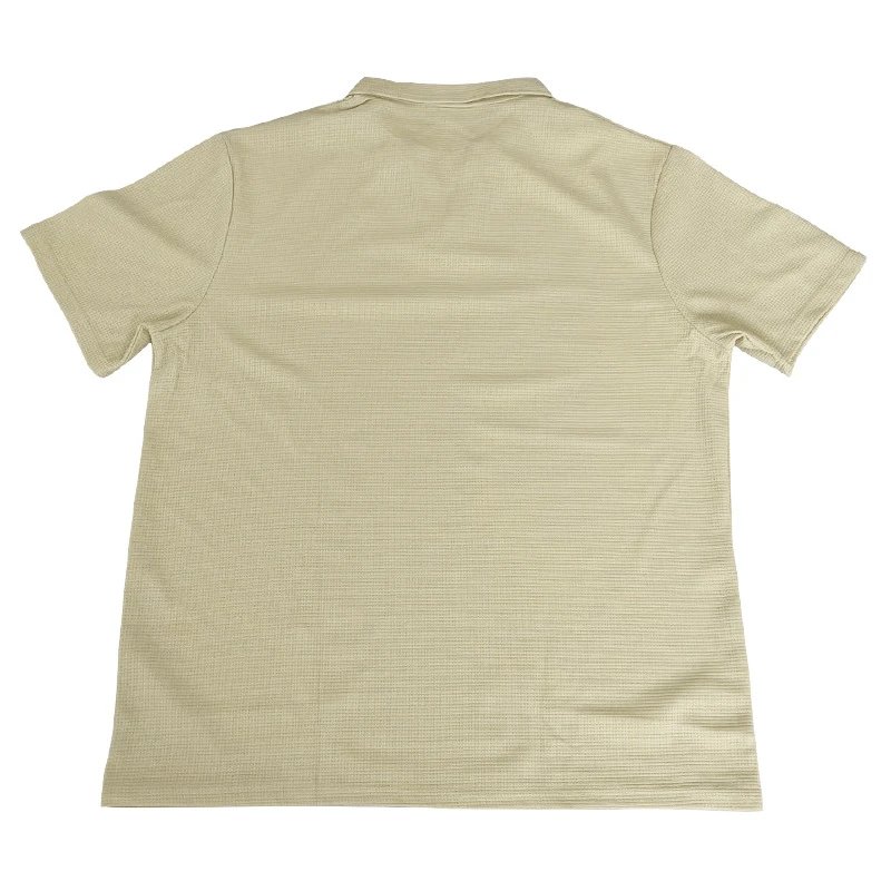 Design Waffle Knit Polo Shirt Light Gray Tops Polo - 33