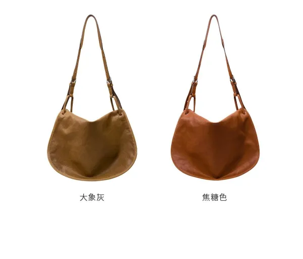 Design Hobo Bag Black Leather Shoulder Bag - 11