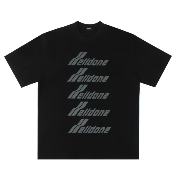 Design Helldon Graphic Print Oversized T-Shirt White - 38