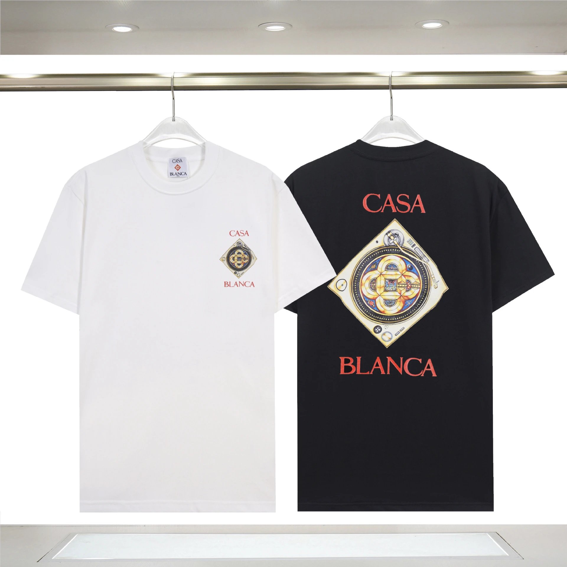 Casa x BLANCA Graphic Print T-Shirt in White and Black