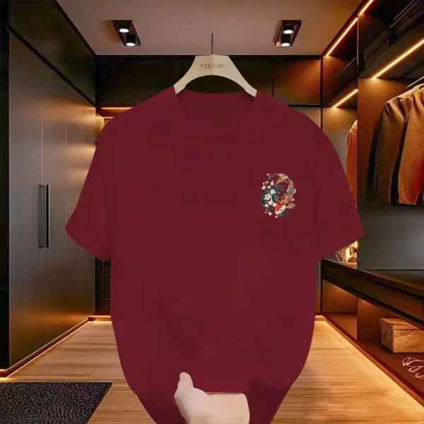 Design YZEE MC Snake 'Fu' Graphic T-Shirt Burgundy T-Shirts - 10