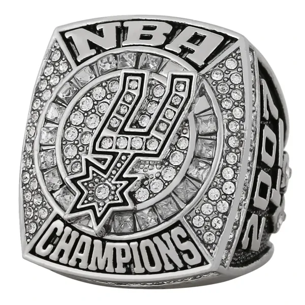 NBA San Antonio Spurs 2007 Championship Ring Silver Crystal Jewelry - 3