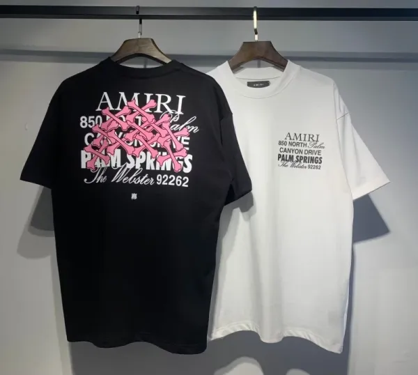 Amiri Floral Logo Black T-Shirt - 29