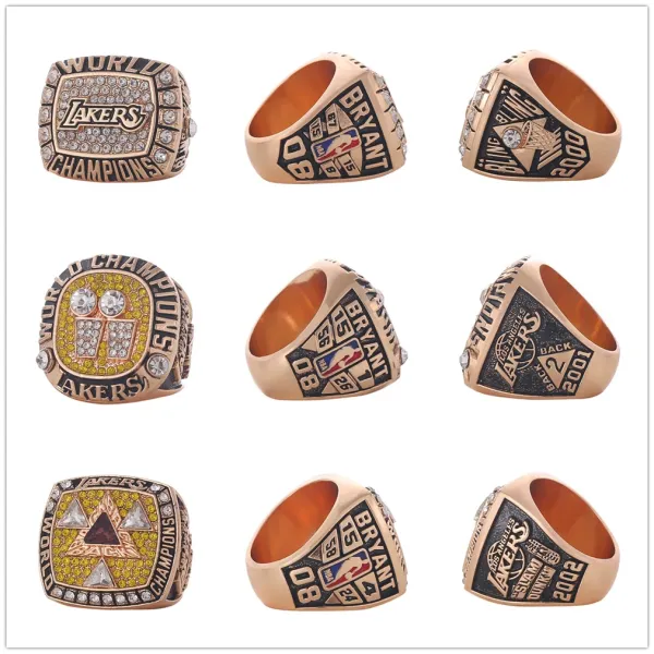 Design Kanjin Jewelry Los Angeles Lakers NBA Championship Rings Collection Display Box Jewelry - 6