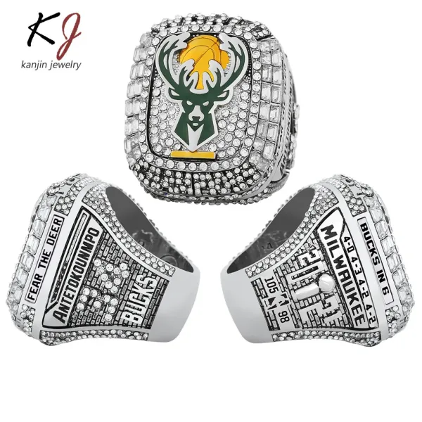 NBA Milwaukee Bucks 2021 NBA Champions Championship Ring Display Box Accessories - 2
