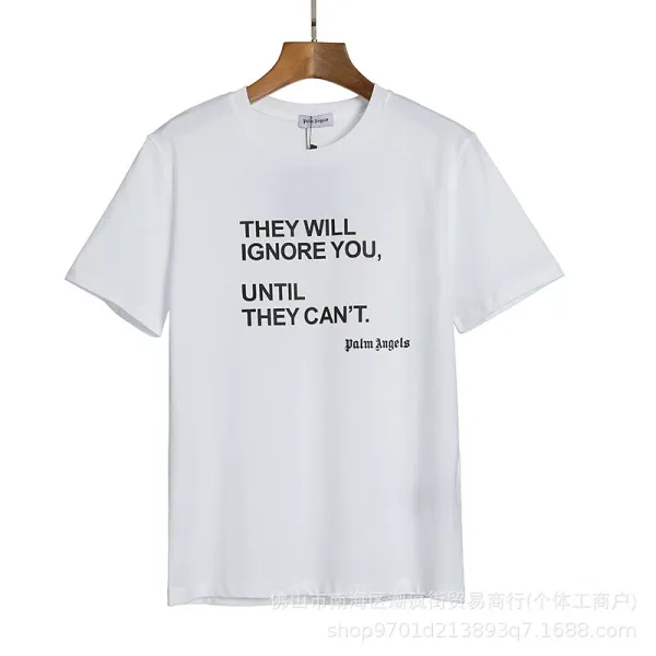 Palm Angels They Will Ignore You White T-Shirt - 1