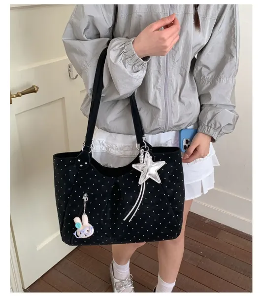 Design Polka Dot Tote Bag White - 34
