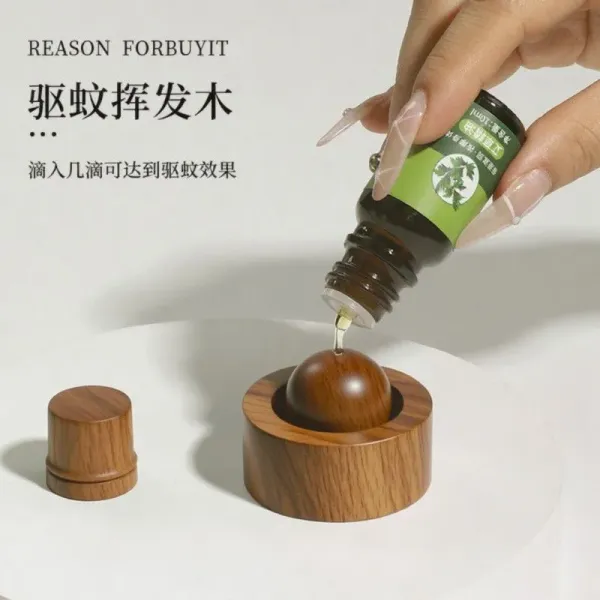 Design Wooden Aroma Diffuser Set Natural Wood Perfume - 4
