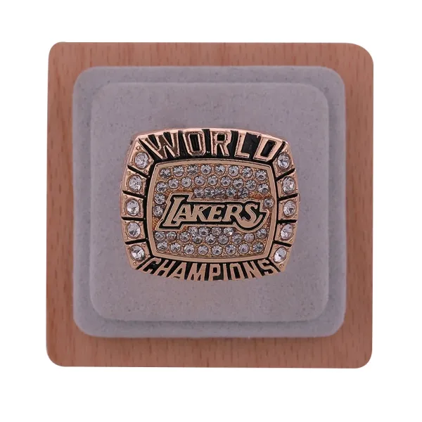 Los Angeles Lakers World Champions Ring Gold Tone Crystal-Embellished Jewelry - 1