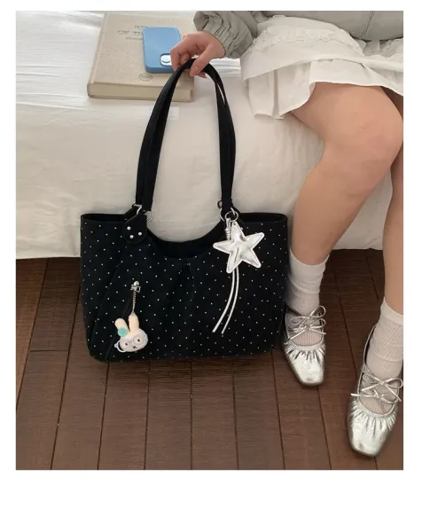 Design Polka Dot Tote Bag White - 36