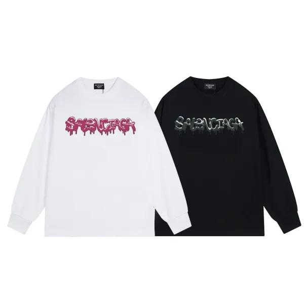 Balenciaga x Adidas Hello Name Tag Long-Sleeve T-Shirt Black - 8
