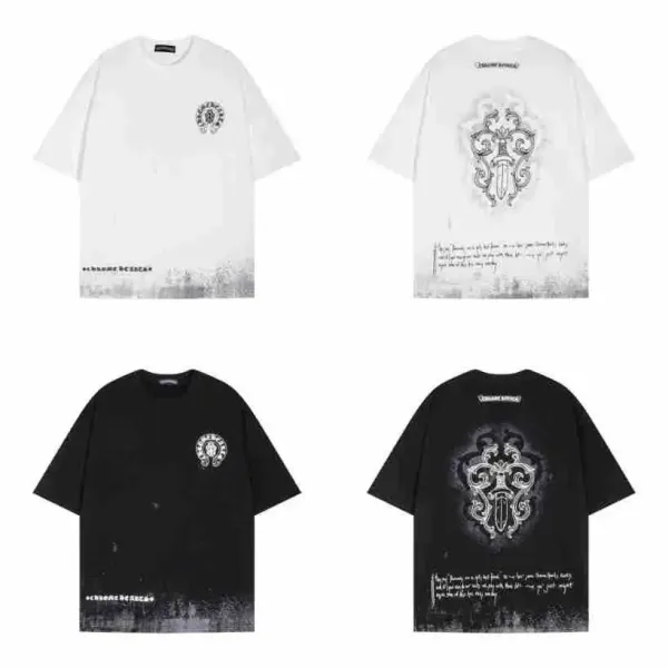 Chrome Hearts Cross Embroidered White T-Shirt - 32