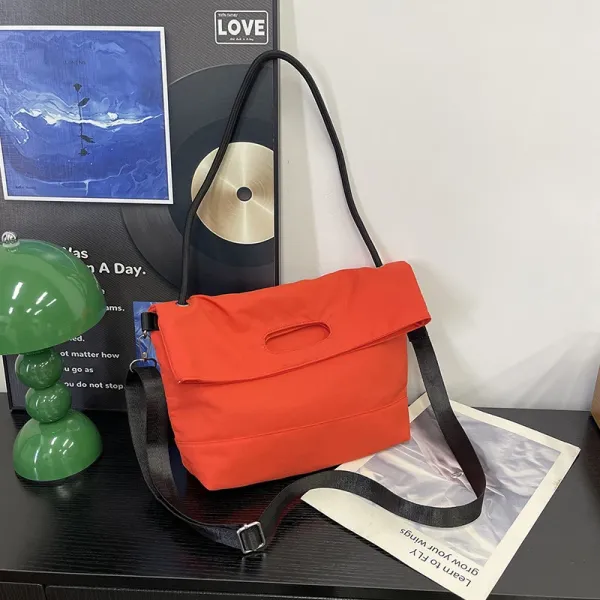 Design Fold-Over Crossbody Bag Orange - 1