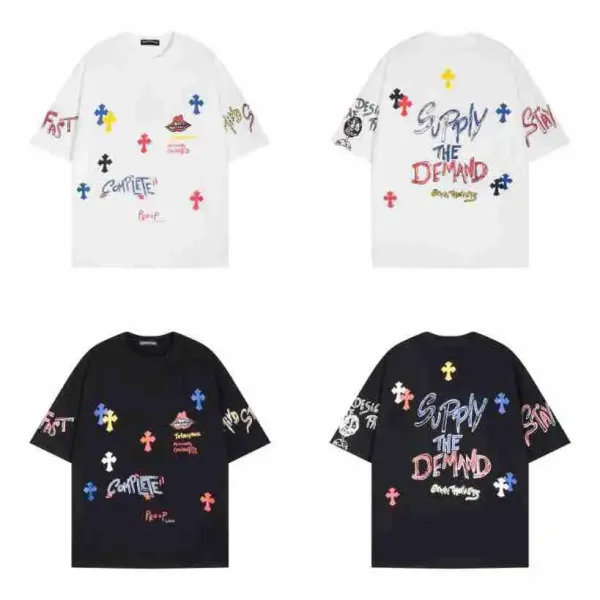 Chrome Hearts Cross Embroidered White T-Shirt - 35