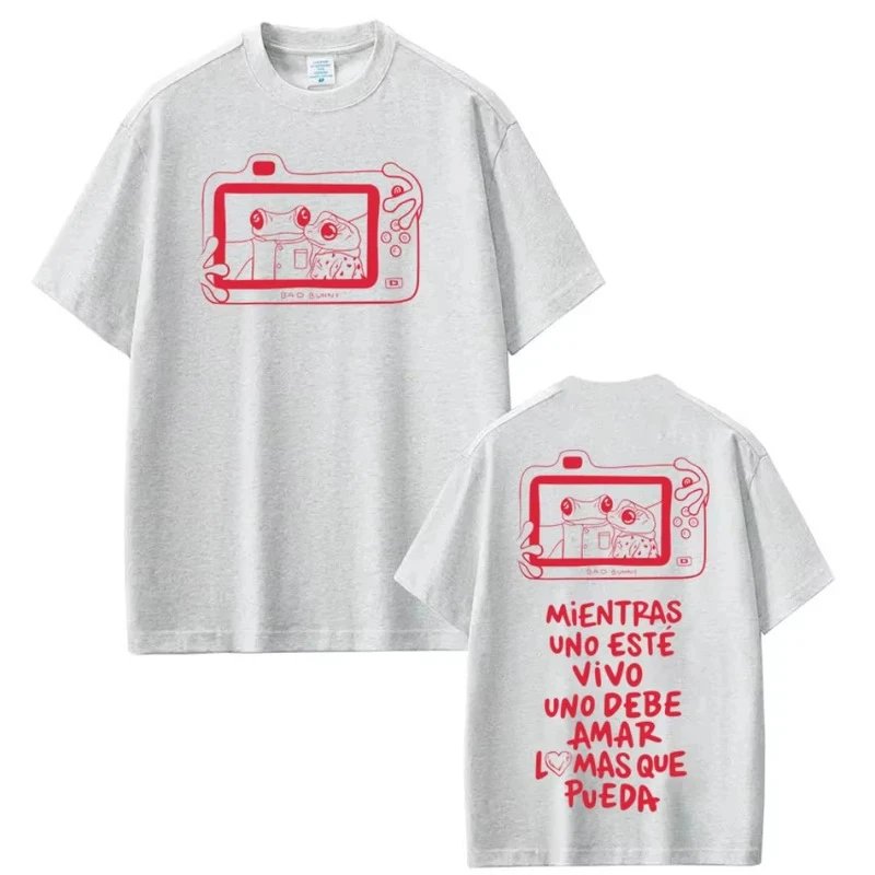 Design Camera Frog Graphic T-Shirt Gray - 9