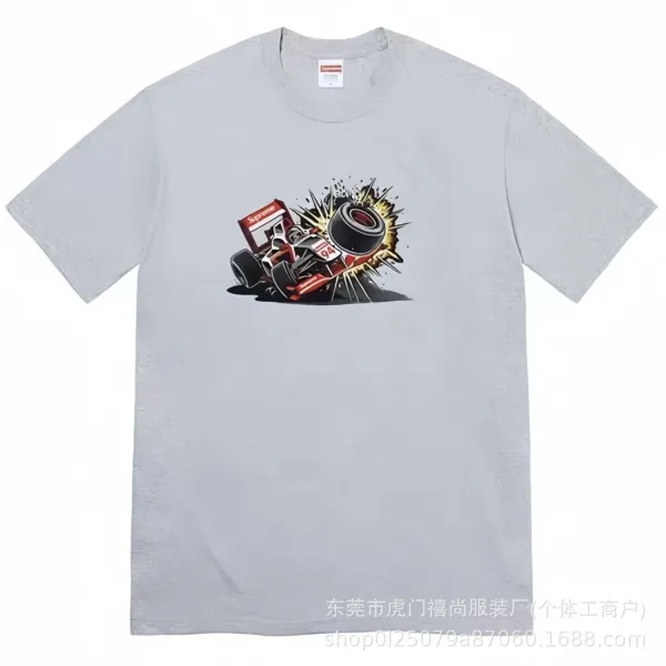Supreme Formula 1 Crash Graphic T-Shirt Gray - 1