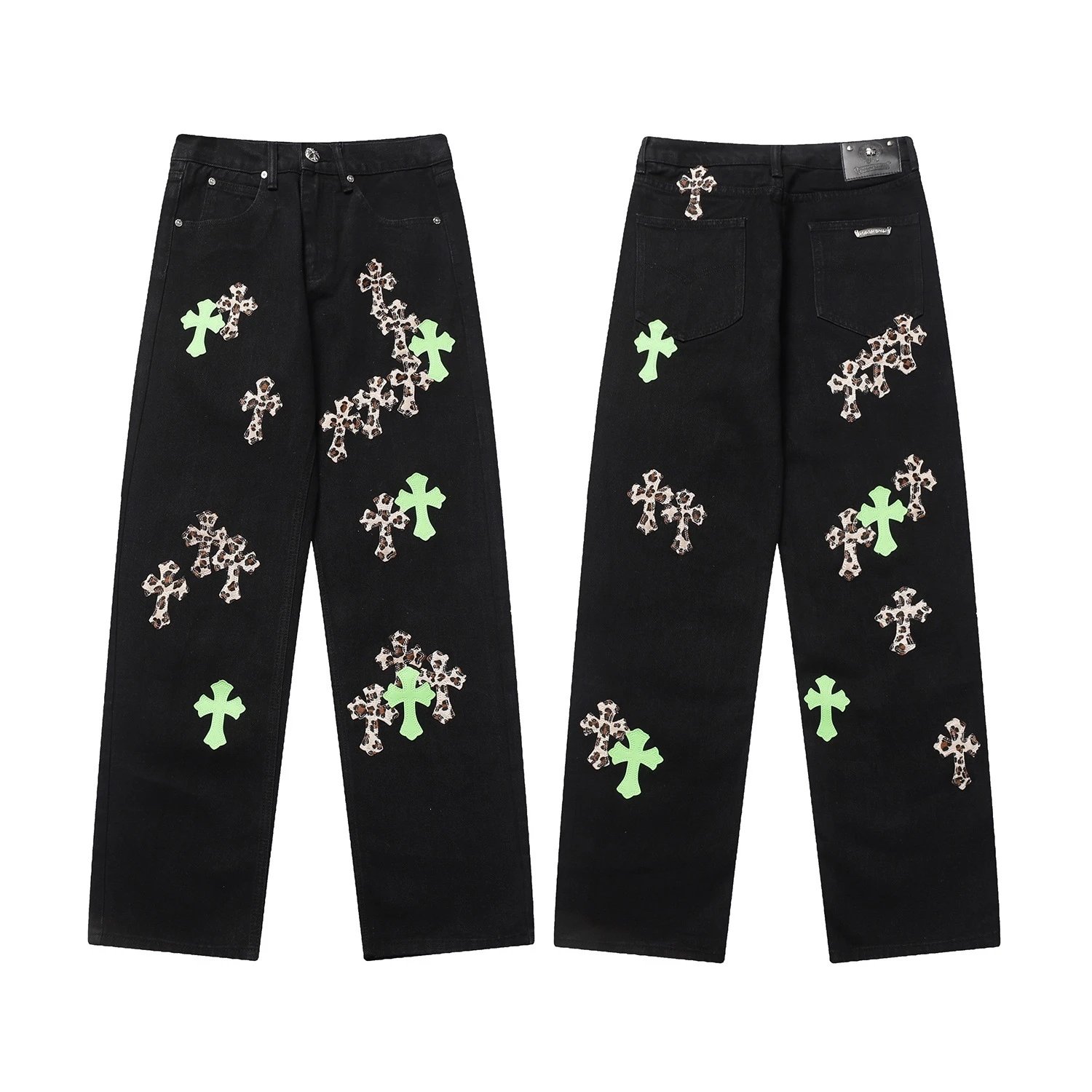 Chrome Hearts Cross Patch Water-Washed Jeans photo 5