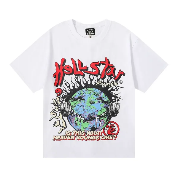 Hellstar Records Is This What Heaven Sounds Like Graphic T-Shirt White - 1