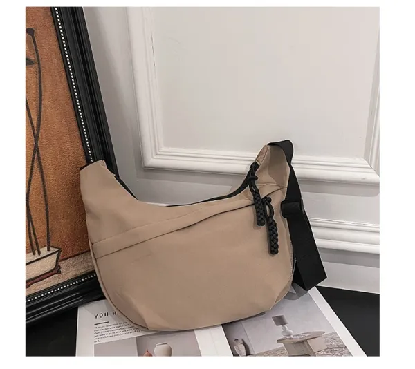 Design Minimalist Black Hobo Crossbody Bag - 34