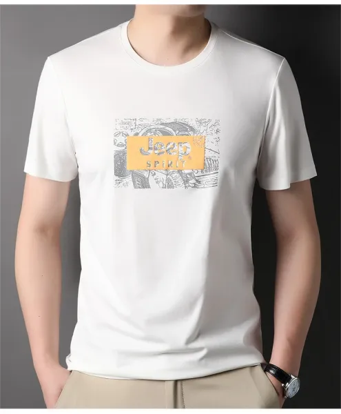 Design Jeep Spirit Graphic Print White T-Shirt T-Shirts - 7