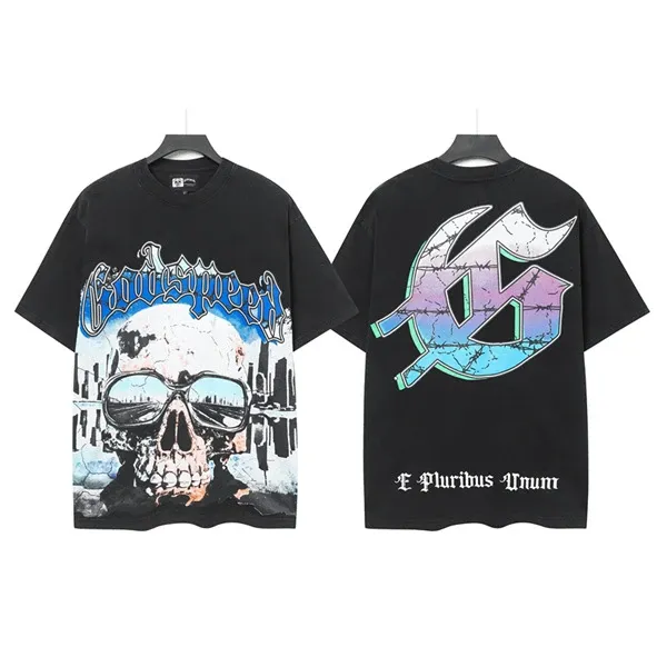 Godspeed Out Of Many One Skeleton Basketball T-Shirt Black - 37