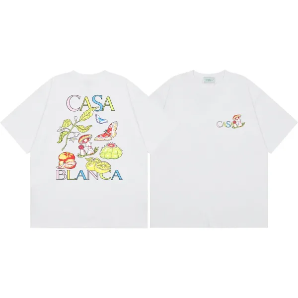 Casa Blanca Botanical Print Oversized T-Shirt White - 1