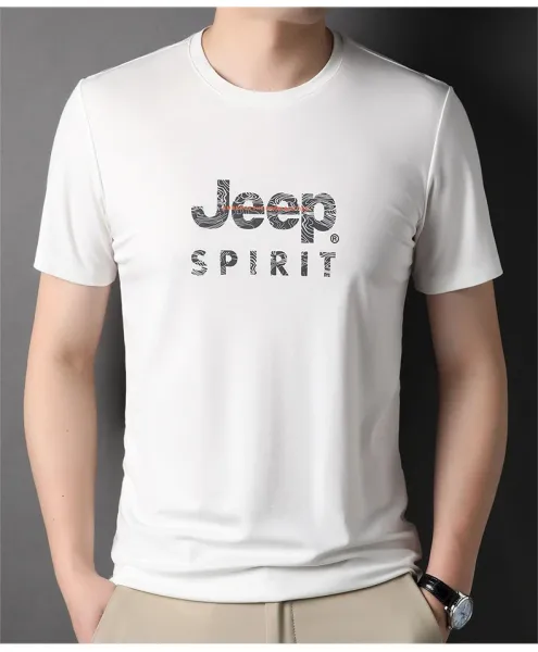 Design Jeep Spirit Graphic Print White T-Shirt T-Shirts - 22