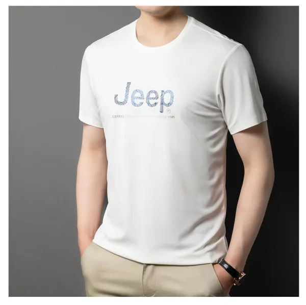 Design Jeep Spirit Graphic Print White T-Shirt T-Shirts - 31