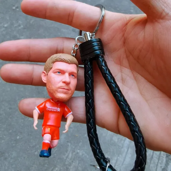 Liverpool FC Player Figurine Keychain Red Orange Black Accessories - 1