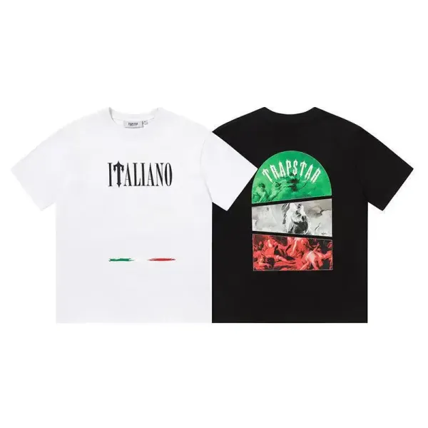 Trapstar Tra Star Blue Print White T-Shirt - 34