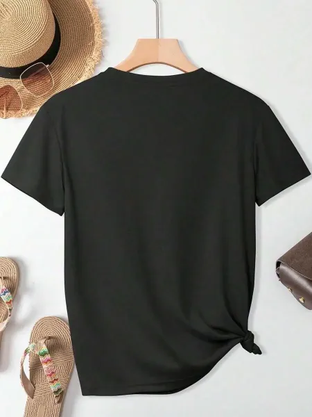 Design Donut Hand Graphic Black T-Shirt - 8