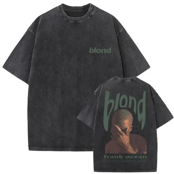 Frank Ocean blond Oversized Acid Wash T-Shirt - 19