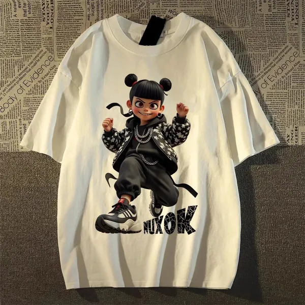 Design Nezha Graphic Print White T-Shirt - 10