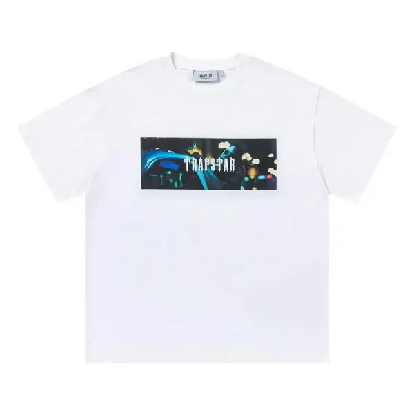Trapstar Tra Star Blue Print White T-Shirt - 53