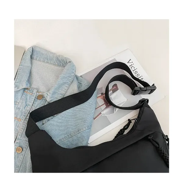 Design Minimalist Black Hobo Crossbody Bag - 43