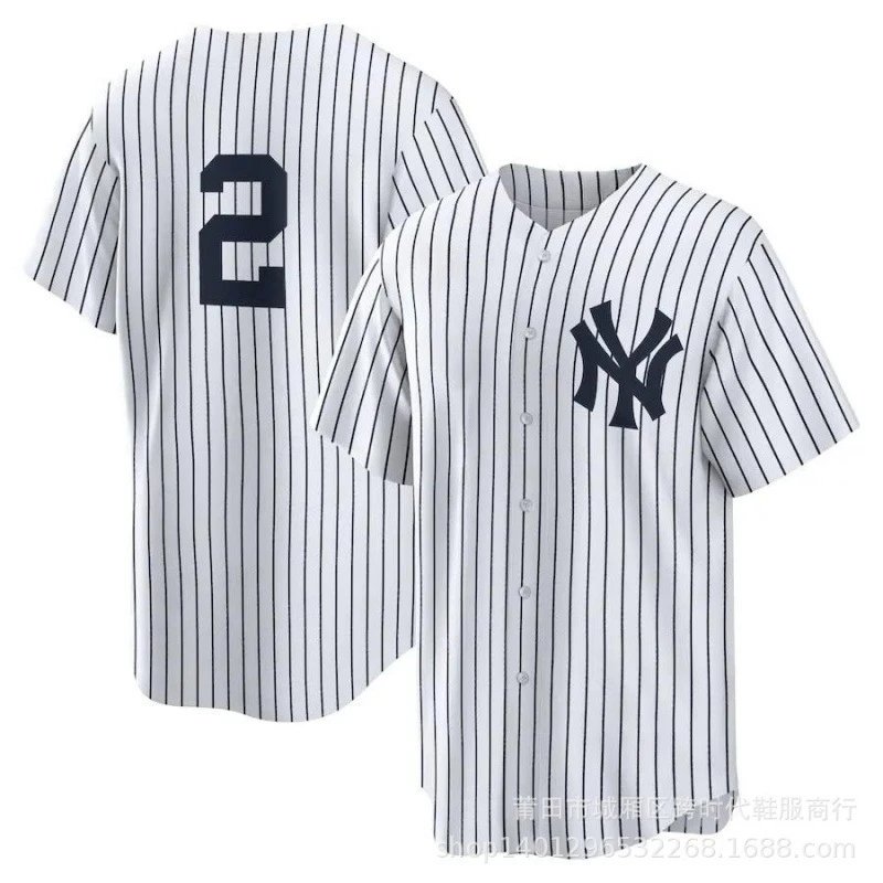 New York Yankees Pinstripe Baseball Jersey White / Navy