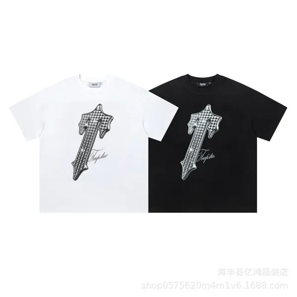 Trapstar Tra Star Blue Print White T-Shirt - 63