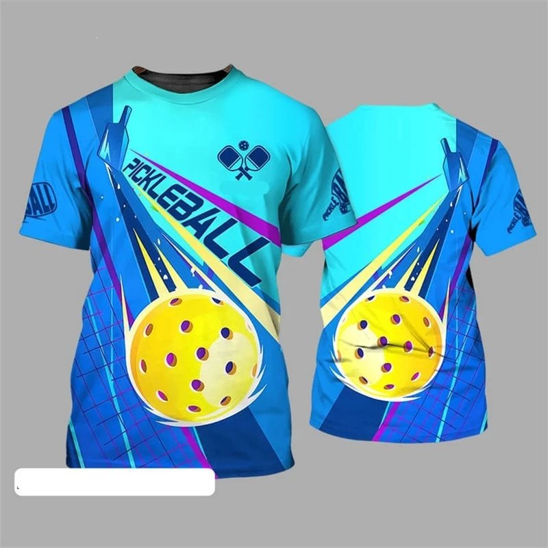 Design Pickleball Graphic Performance T-Shirt Orange Yellow Black T-Shirts - 17