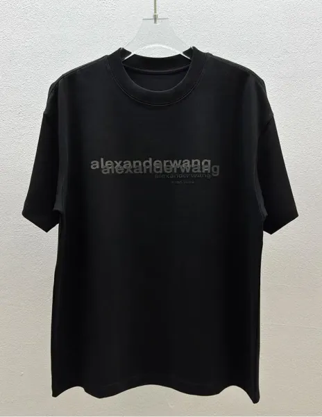 Alexander Wang Logo Neck T-Shirt White T-Shirt - 40