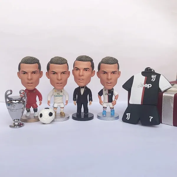CBF Brazil National Team Mini Figurine Set Yellow / Blue Collectible Accessories - 17