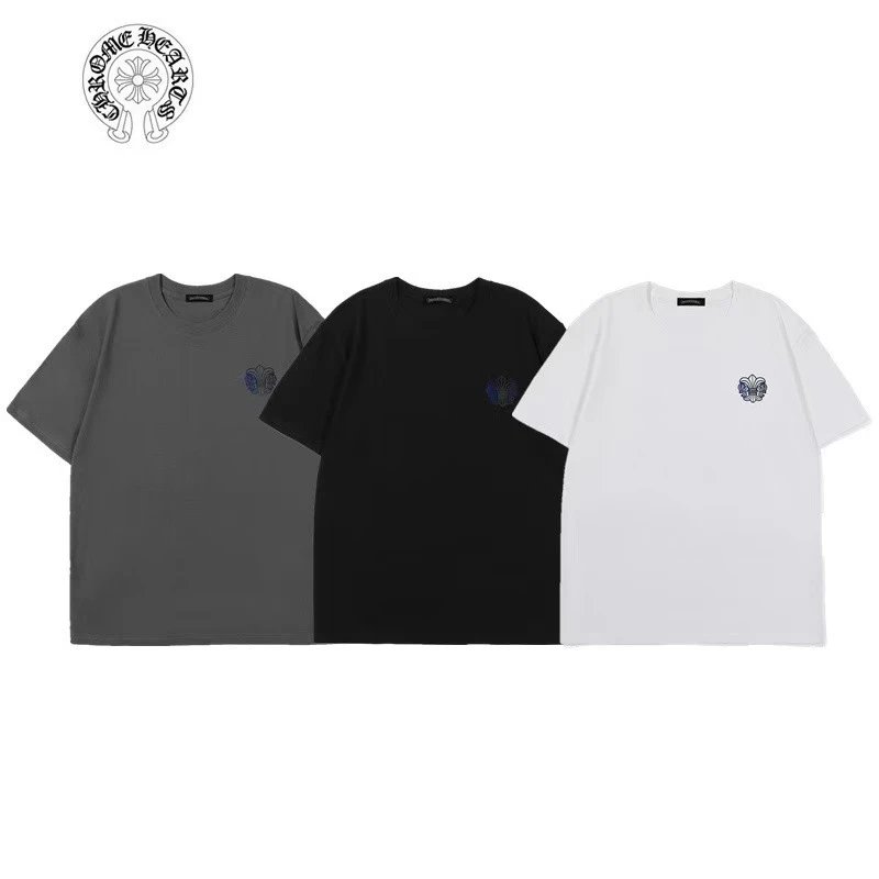 Chrome Hearts Cross Logo Embroidered White T-Shirt - 4